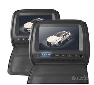 COPPIA DI POGGIATESTA DVD CON SCHERMO 9 POLICI, CO