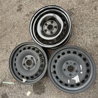 3 - CERCHI IN LAMIERA VW 6,5X15 5X112 ET43 CB 57,1