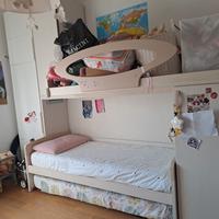 cameretta per 3 con letto a soppalco 