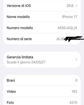 Iphone 17 nero 256 gb nuovo