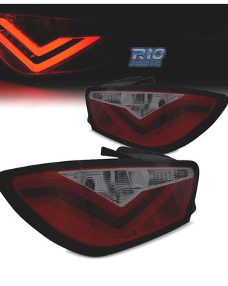 FANALI PER SEAT IBIZA 08-12 LIGHT BAR ROSSO FUMÈ 3