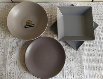 PIATTINI QUADRATI E TONDI SET DI 4 PEZZI 