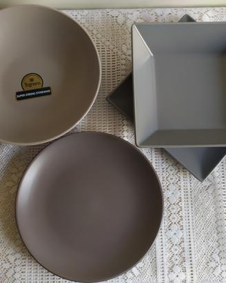 PIATTINI QUADRATI E TONDI SET DI 4 PEZZI 