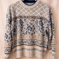Maglione vintage italiano jacquard lana alpaca