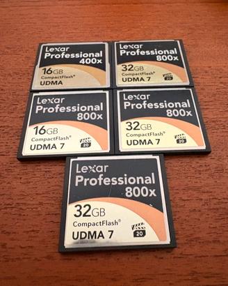 Schede Compact Flash Lexar. DISPONIB. DA SETTEMBRE