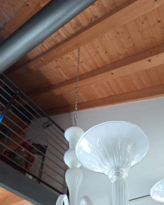 Lampadario veneziano bianco