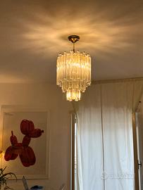 Lampadario Vintage anni 70 Vetro Murano