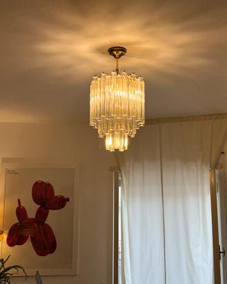 Lampadario Vintage anni 70 Vetro Murano