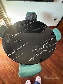 Tavolo rotondo effetto marmo