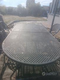tavolo sedie da esterno, allungabile. 