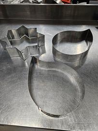 Stampi inox torte particolari (stella e goccia) 