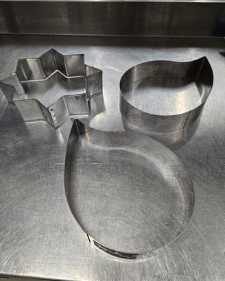Stampi inox torte particolari (stella e goccia) 