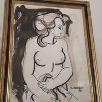 quadro Sergio Sorgini acquarello e china