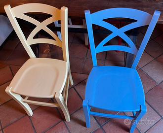 4 sedie in colorazione originale