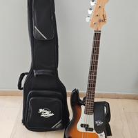 BASSO SQUIER PRECISION +CUSTODIA IMBOTTITA NUOVA