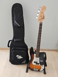 BASSO SQUIER PRECISION +CUSTODIA IMBOTTITA NUOVA