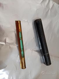 antica livella in ottone con custodia