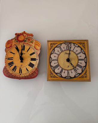 2 mini orologi decorativi in stile vintage