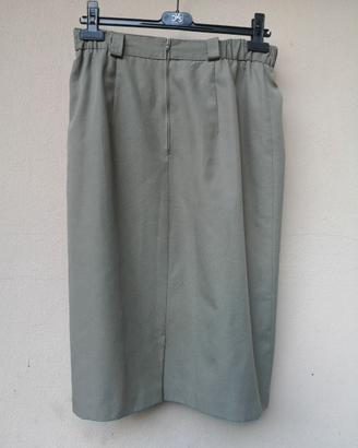 Gonna a tubino vintage midi longuette - Verde