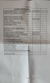 Canon 500d superaccessoriata