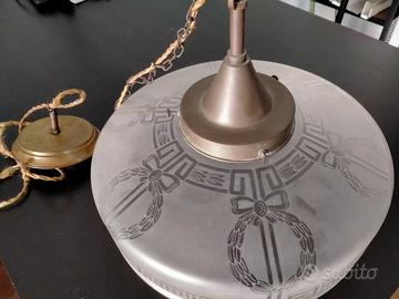 Lampadario sospensione anni 20/30