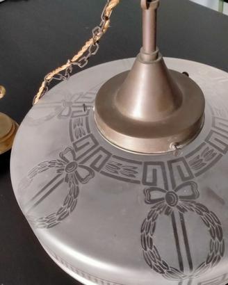 Lampadario sospensione anni 20/30