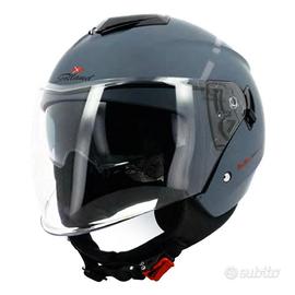 CASCO JET MOTO SCOOTER SCOTLAND HERO GRIGIO
