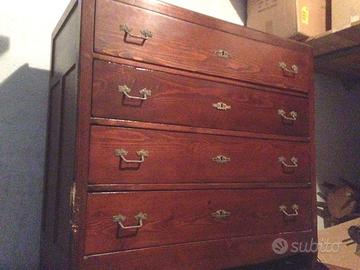 Antico comò top marmo alto un metro