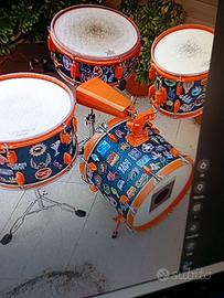 Vintage drum set customizer artigianale
