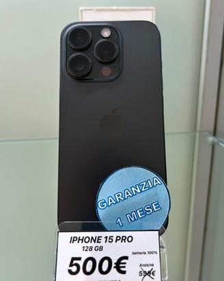 IPHONE 15  PRO 128GB BATTERIA 100%