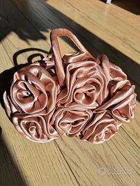 Borsetta roselline tessuto 