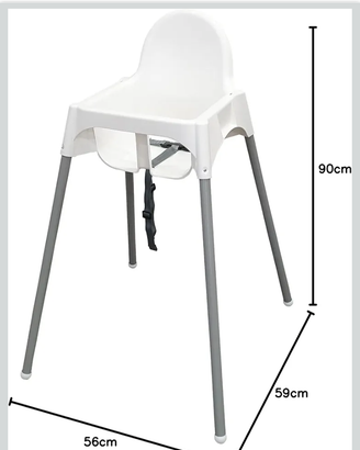Seggiolino per Bambini con Cintura, Bianco