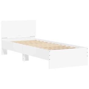 Letto con testiera bianco 90x200cm nuovo