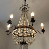 Lampadario in cristallo vintage
