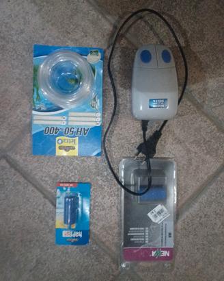 Areatore con tubo e pietre porose nuove.  N.6