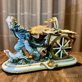 Capodimonte-Principe-Statuetta Rigattiere con cane