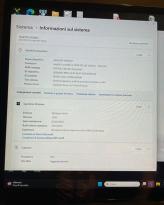 Pc MSI PRO 22XT 10M-ACD3 all in one  touchscreen