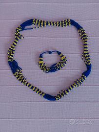 Collana e bracciale perline