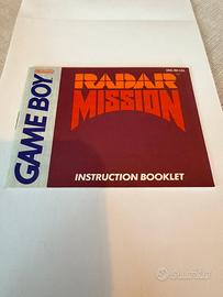 Nintendo game Boy libretto Radar Mission