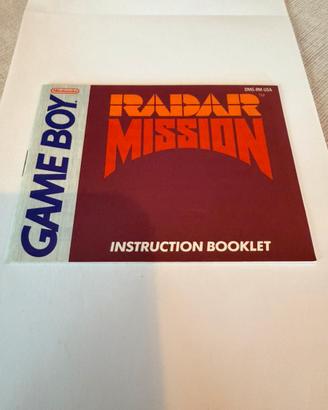 Nintendo game Boy libretto Radar Mission