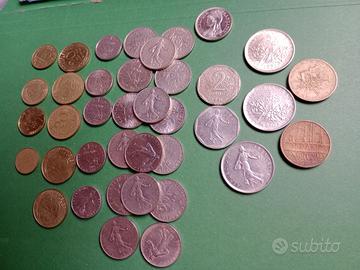 Set monete di franchi francesi 39 pezzi