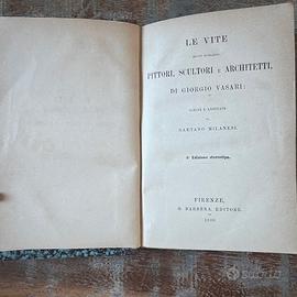 Libro Antico 1880 - Vite del Vasari 