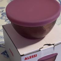 Alessi contenitore in vetro con coperchio in silic