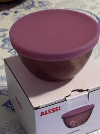Alessi contenitore in vetro con coperchio in silic