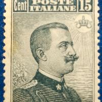 REGNO 1909 Michetti "nero", calcografica II tipo