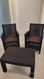 Sedie per balcone 4 pezzi