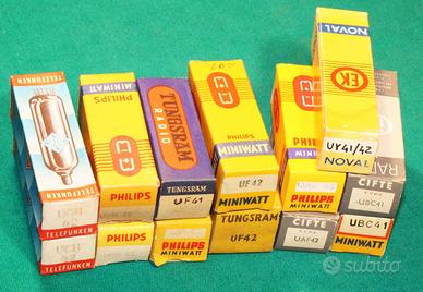 Valvole per radio UABC80 UL41 UY41 UCH81 UCL82 ecc