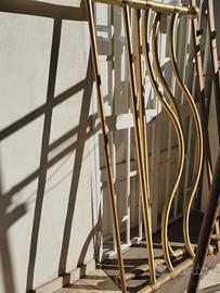 Letto matrimoniale ferro battuto color oro