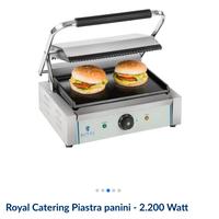 Piastra professionale in ghisa per panini e carne