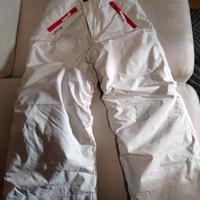 Pantaloni sci decathlon bambina/bambino bianchi